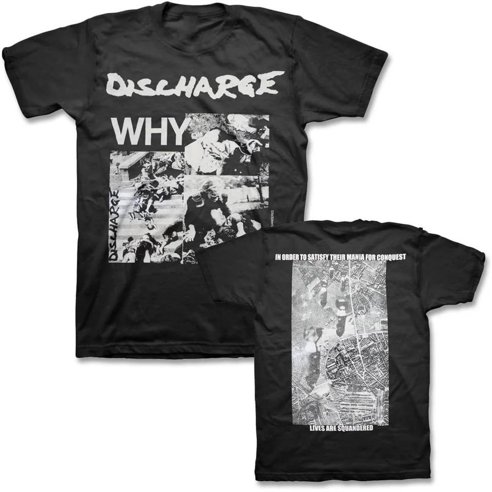 2 Sides Discharge Band Why Album Shirt Black Unisex S-5XL Unisex T-Shirt M