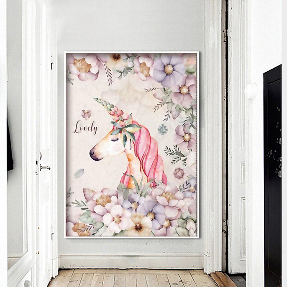 

Cross Stitch Embroidery Kits Colorful Unicorn Cotton Thread Painting DIY Needlework 20X30