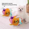 Hund Plüschball Spielzeug Welpen Glockenball mit bunten Bandlaschen Interaktiver weicher gefüllter Ball für Hunde Training Tauziehen Apportieren