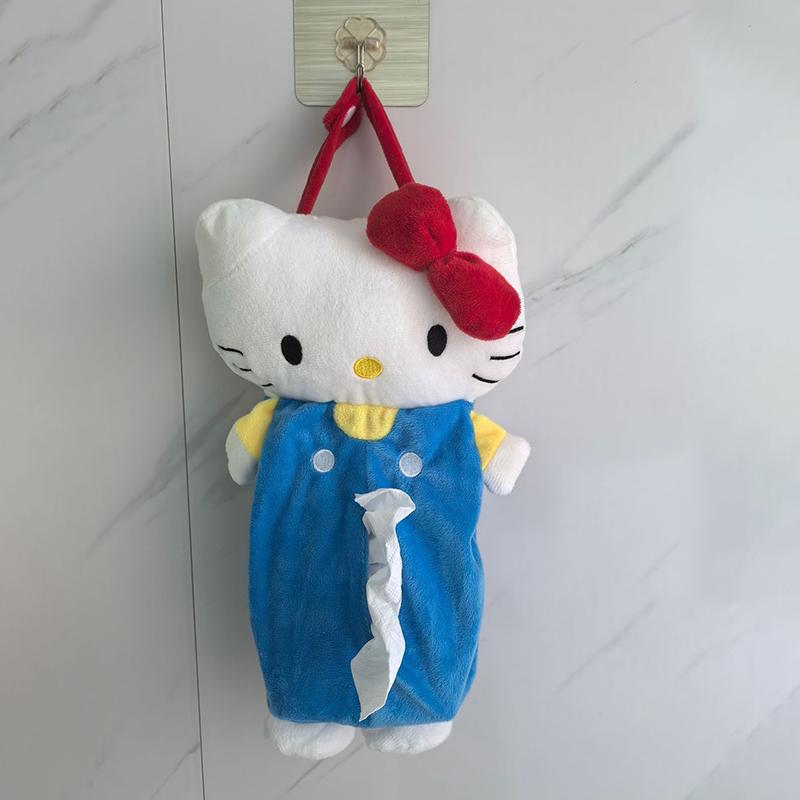 Hello Kitty Tissue Box Cartoon Storage Box Desktop Organizer Kitty Cat Paper Storage Box for Home Bathroom Toilet Paper Holder