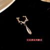 Silver Needle Zircon Butterfly Pendant Earrings Earrings Clips Personalized Design Sense Fashion Exquisite Earrings Light Luxury Premium Earrings