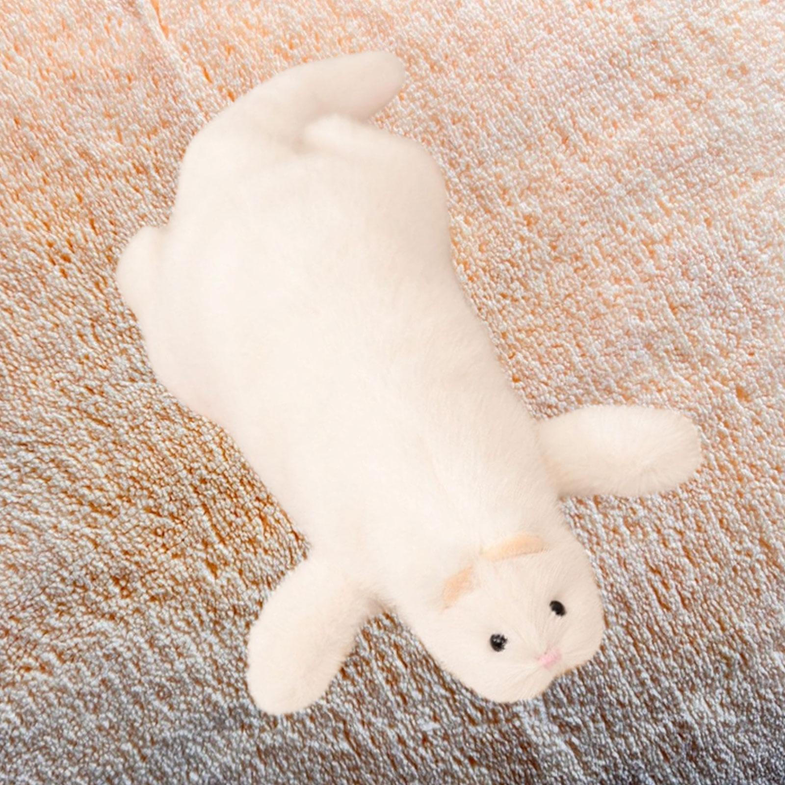 

Ferret Stuffed Animal Toy Collectible Holiday Gift Cute Lifelike Cuddly Pillow Cartoon Doll белый