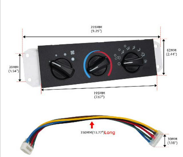 Chevrolet Temperature Control Panel Mod 15073274 Air Conditioning Part (599-217)