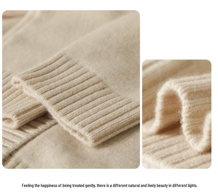 Women's Casual Five-Color Cashmere Blend Cardigan - Round Neck, Single-Breasted Knit Sweater