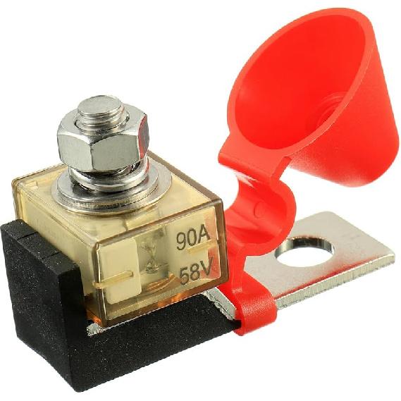 100 AMP MRBF Terminal Block Fuse Holder Single Stud 5/16" (M8) Compact Rated Battery Fuse 100A