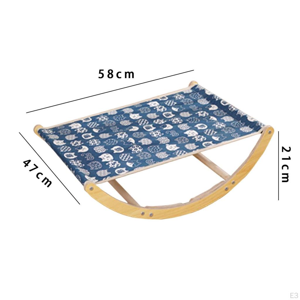 Cat Hammock Bed, Couch Bed Removable, Pet Resting Modern, Wooden Detachable