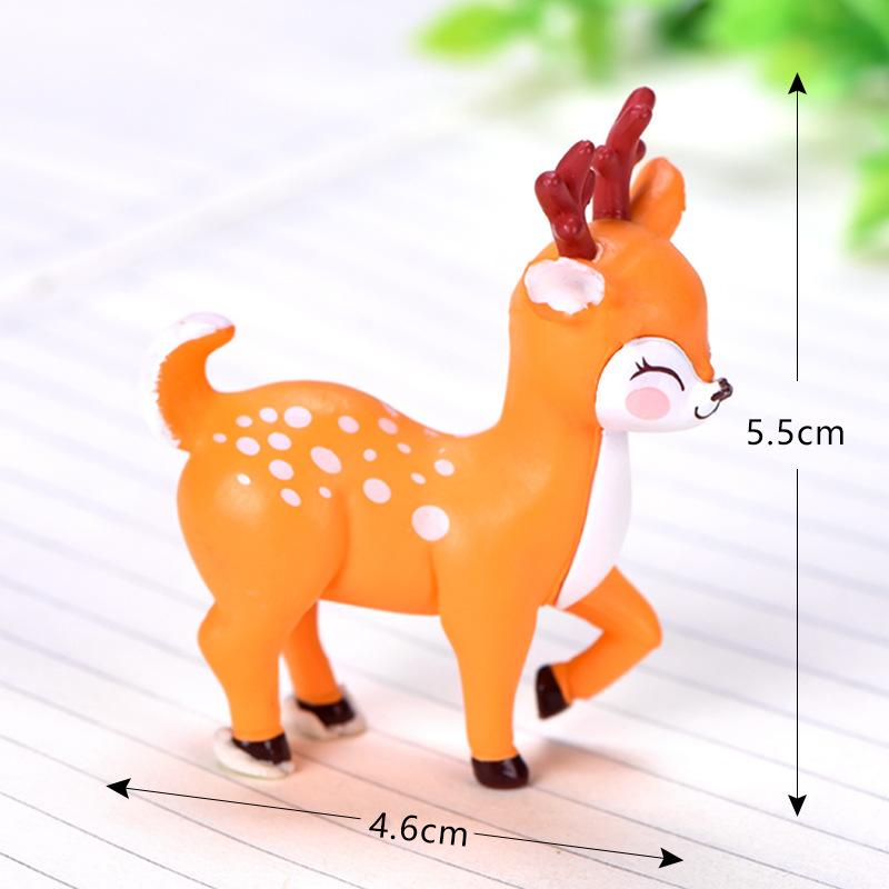 1pcs Wild Animal Little Sika Deer Model Ornaments Small Fawn Fairy Garden Miniature Accessories Decor Action Figure Figurine Toy