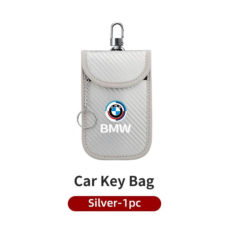 BAGI7 2026 Car Sticker Car Key Case Signal Blocker Bag RFID Shielding Pocket For BMW Performance E90 E60 F10 E39 F30 E36 G30 E87 E70 E