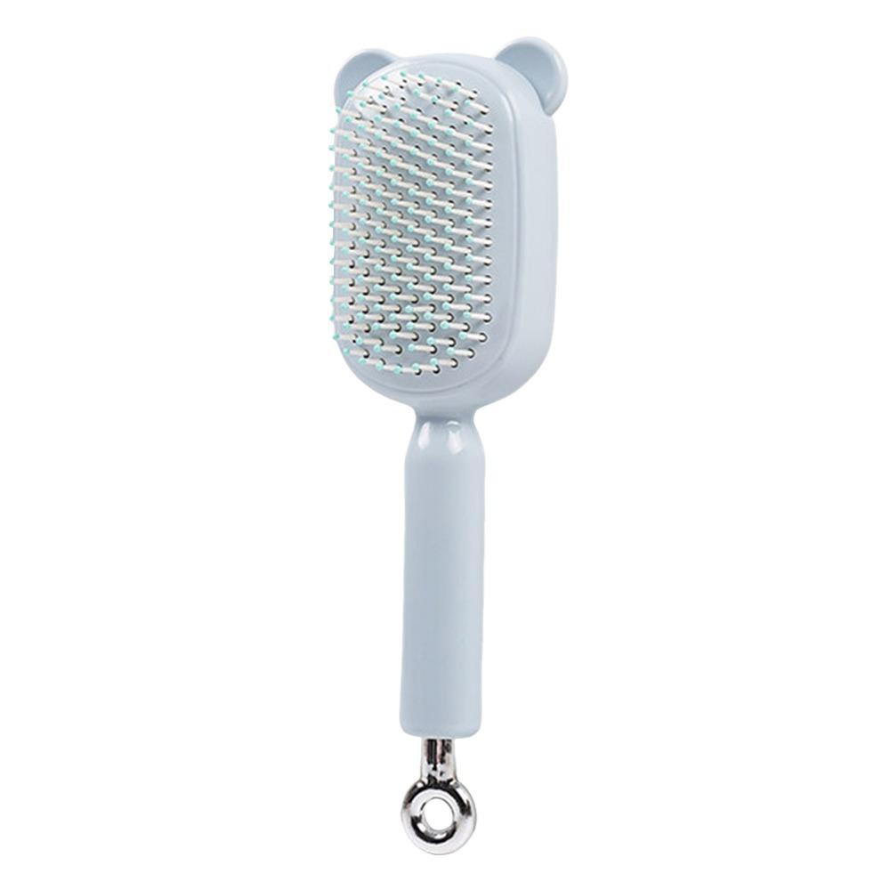 Self Cleaning Magic Retractable Comb Hairdressing Hair Comb Hairdressing Hairstyling Tools синий