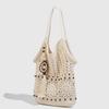 Sen Ethnic Style Hollow Tassel Woven Bag Women's Literary Knitted Commuter Seaside Vacation Tote
