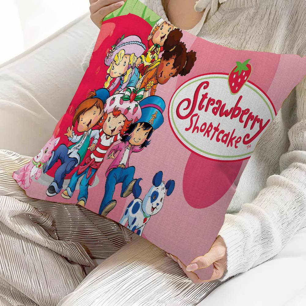 S_Strawberrys-S_Shortcakes Cushion Cover Decorative Pillow Sofa Home Decor Case Pillow Cases