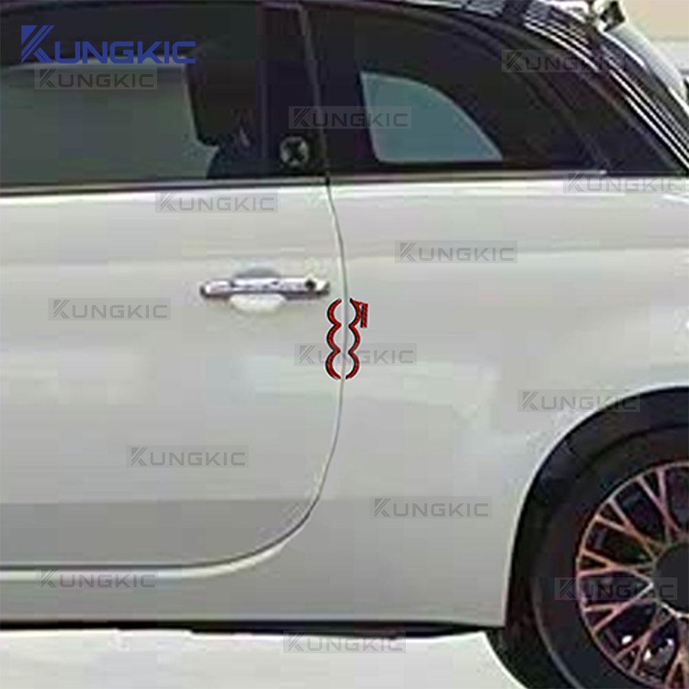 For Abarth 595 695 595C 695C 2012-2024 /For Fiat 500 500C 2008-2024 Real Soft Carbon Fiber Sticker Car Door Decor Interior Trim