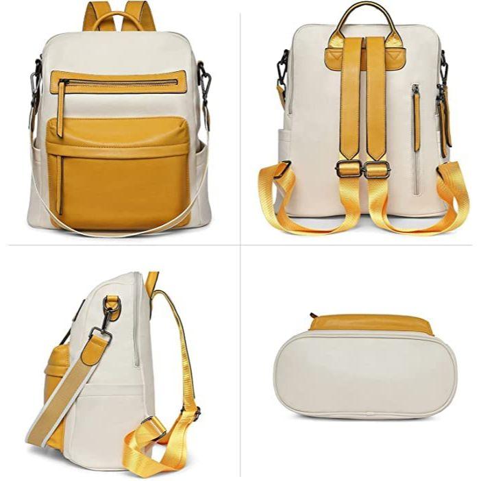 Premium Leather Convertible Ryggsekk Håndveske Sling Bags for kvinner