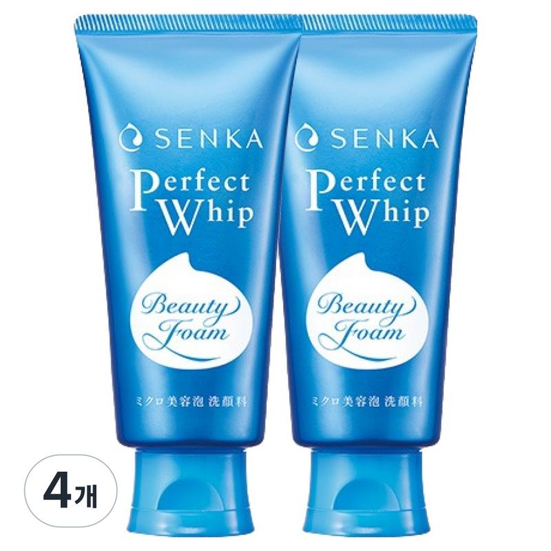 Senka Perfect Whip Facial Wash FA Cleansing Foam, 120g, 4 Pcs