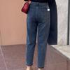 Retro Blue Women's High Waist Slimming Harem Jeans for Pear-Shaped Bodies - Fall 2025 Collection
