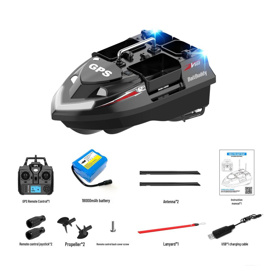 Smart Electric Remote Control Bait Boat with Automatic Return and Dispenser for Outdoor Fishing