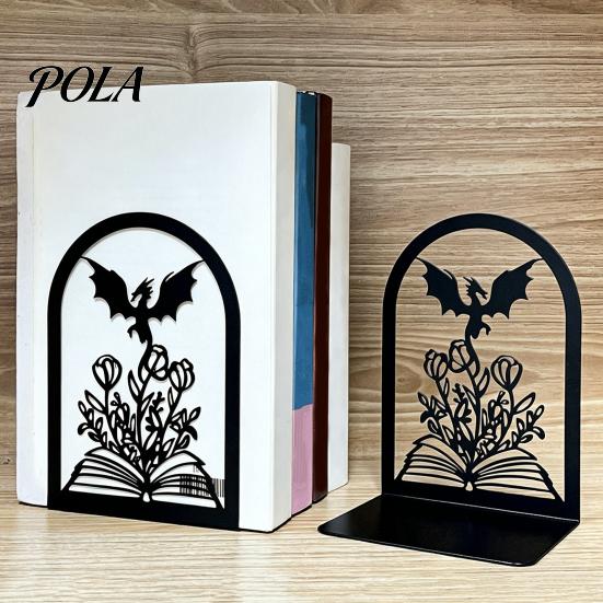 Resistant Bookends 1 Pair Metal Dragon Bookends, Fantasy Castle Decorative Book Ends Heavy-duty for Shelves, Heavy Duty Gothic Holders Home