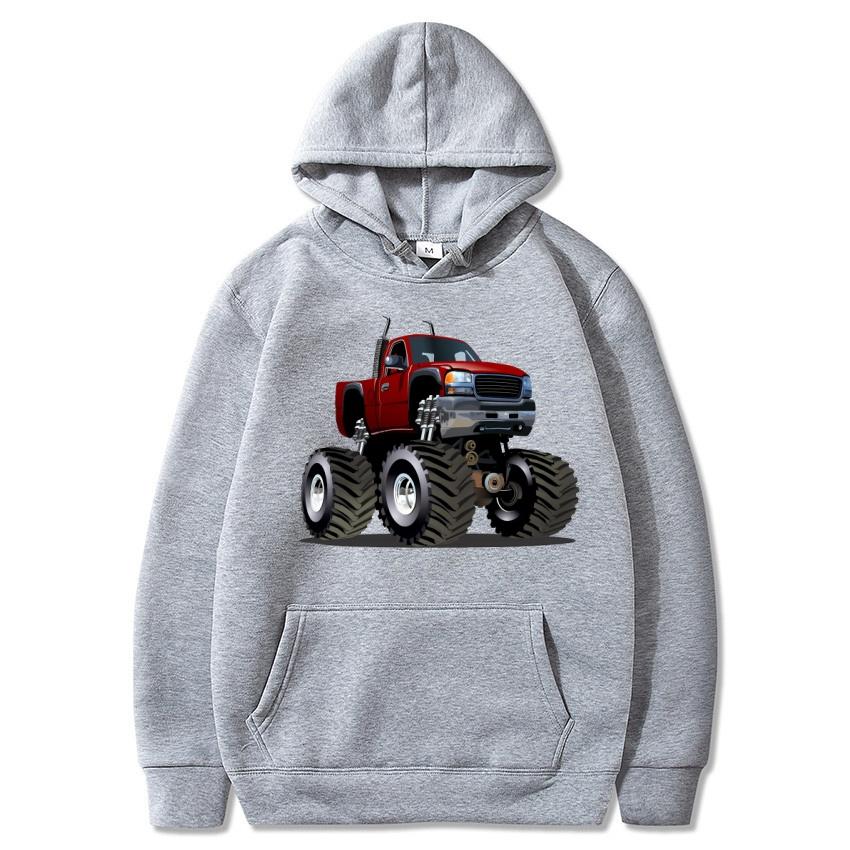 American Monster Truck Bigfoot Printed Hoodie Autumn/Winter New Street Fashion Hoodie Daily Casual Warm Hoodie Holiday Gift