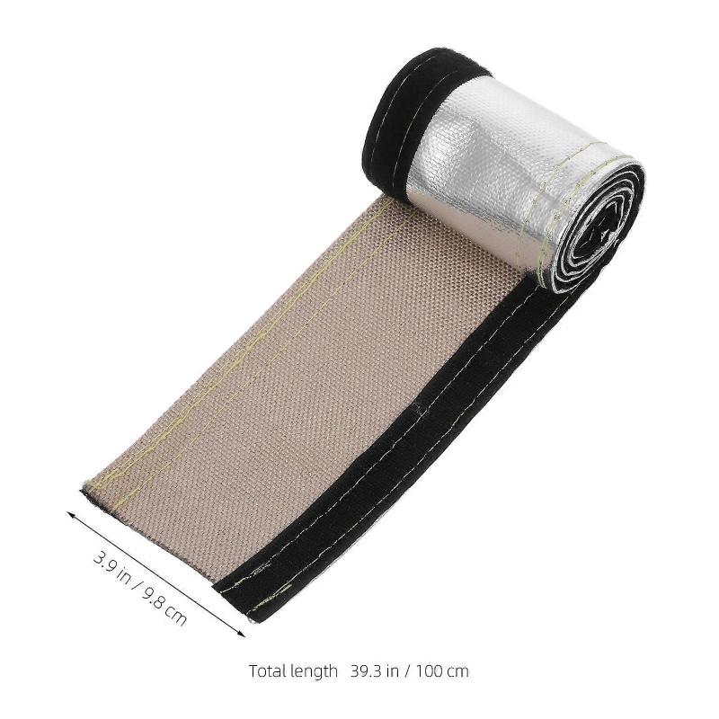 Durable Silver Fiberglass Heat Shroud Sleeve for Car High Temperature Resistance Easy Installation 1.5 inches