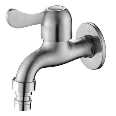 Wall-Mounted Stainless Steel Single Cold Basin Faucet