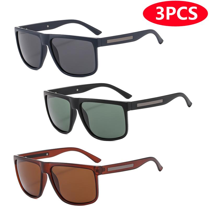 3 Piece Sets Polarized Sunglasses Cycling Fashion Sports Fishing Sunglasses Women Outdoor Cycling Off Road Sunglasses Men Unisex
