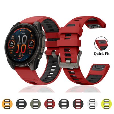 22mm 26mm silikonový řemínek pro hodinky Garmin Smart Watc Fenix ​​8 51mm Quick Fit náhradní náramek pro Garmin Fenix ​​8/E 47mm řemínek k hodinkám