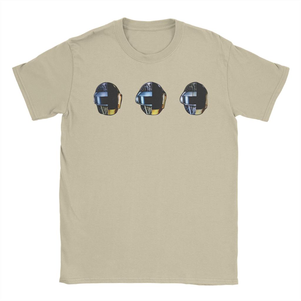 Daft Punk Elektronische Band T-Shirt Strand 100% Baumwolle T-Shirts Für Männer Hippie Custom DIY T-Shirt Kurzarm Vintage T-Shirts