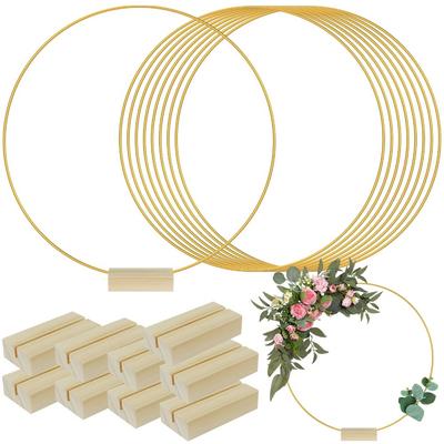 10-50cm Round Rings Iron Flowers Hoop Garland Hoop Decoration Place Card Holders  Home Decoration