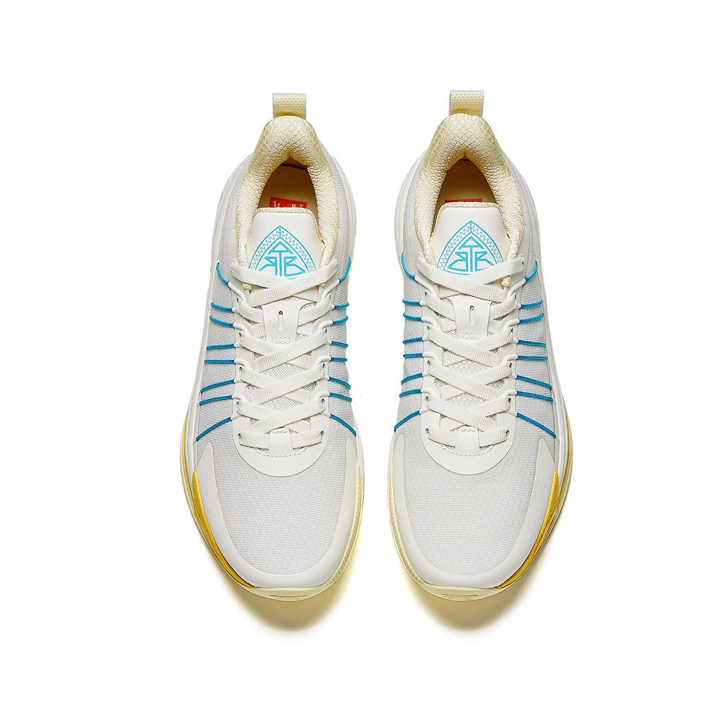 Anta Wear Resistant And Lightweight Low Top Basketball Shoes Men's Yellow Blue Red 912611604-6
