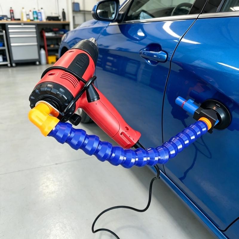 Suction Mount Heat Tool Rest for Repair Work, Manual Pump Base and Metal Top Mount for Steady Warming on Smooth Areas during Wrap Heating