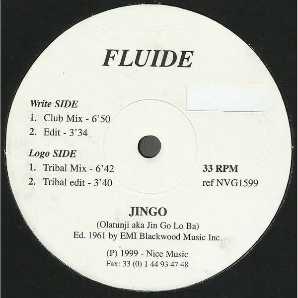 

12inch Record FLUIDE - Jingo REFNVG1599 NICE MUSIC 1999 France Dance & Electronica Used