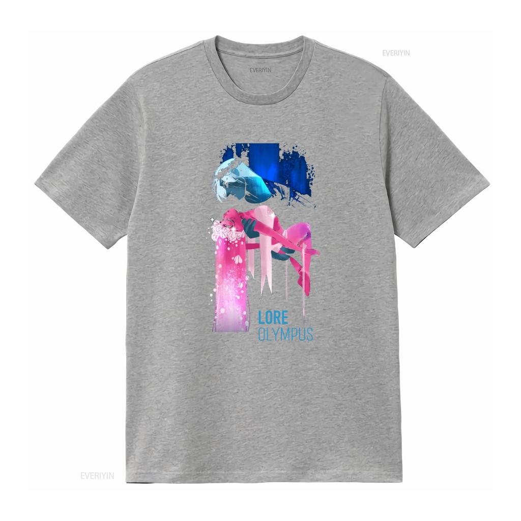 AOL Lore Olympus Hades Persephone Print Boyfriend Fit Girls T Shirt vintage Washed designer clothes graphic Comfortable