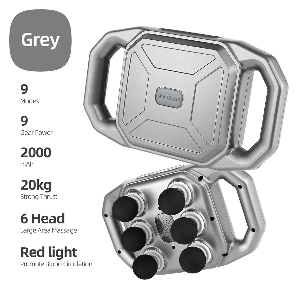 Six-Head Fascia Gun Body Massager Vibration Relaxation Massager For Neck Waist Leg