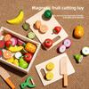 Wooden Fruit And Vegetable Cutting Toy With Magnetic Pieces For Preschool Kids Imaginative Play