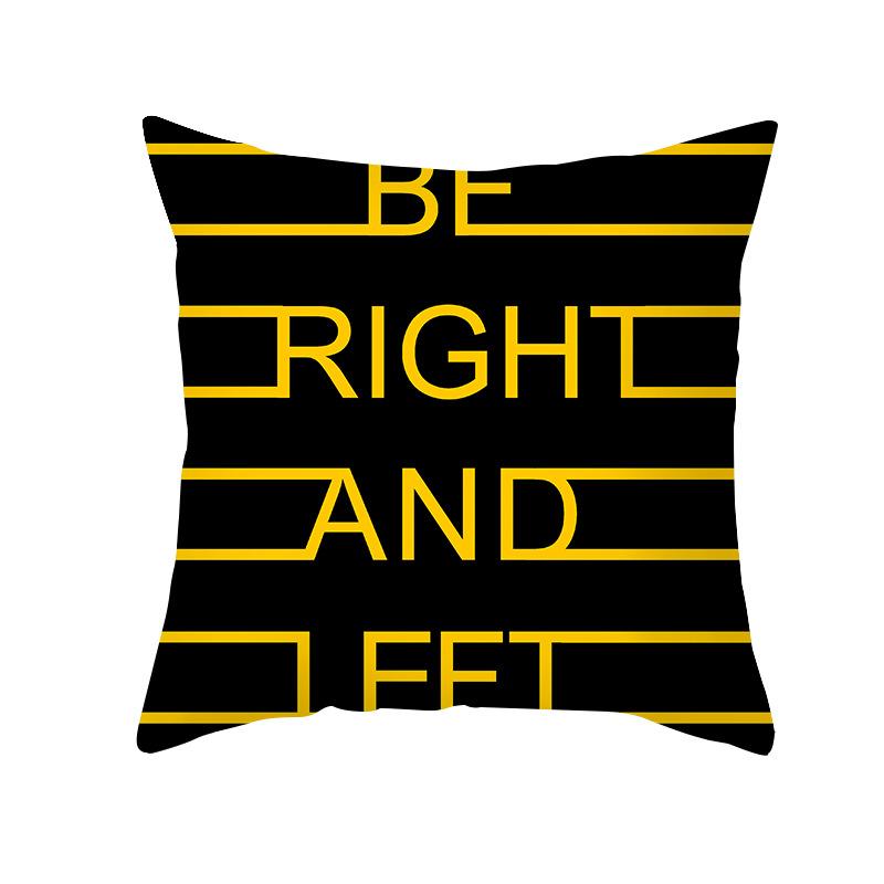 Kissenbezug im nordischen Stil, abstrakt gelb, geometrisch, kurzvelour, Zuhause, Sofa, Kissen, Kissenbezug