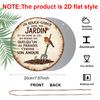 2D Flat, 1pc Waterproof Round Aluminum Robin Sign, French Memorial Quote with Robin & Garden Print, Retro Distressed Finish, Durable Metal Hanging
