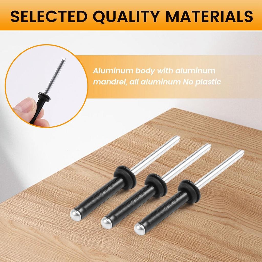 20 Pcs TriGrip Rivet with 20 O Rings Long Grip TriFold Tri Bulb for Deep