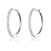 European & American Minimalist Zircon Flower Earrings with Heart Ear Cuffs - Stylish Niche Design for Women