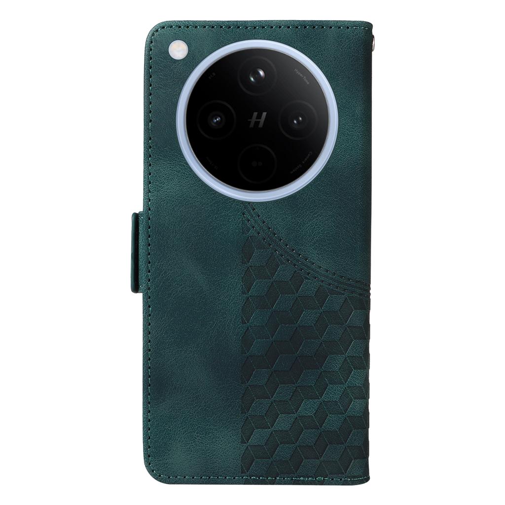 For Oppo Find X8 5G Case PU Leather Phone Cover Rhombus Starry Imprinted