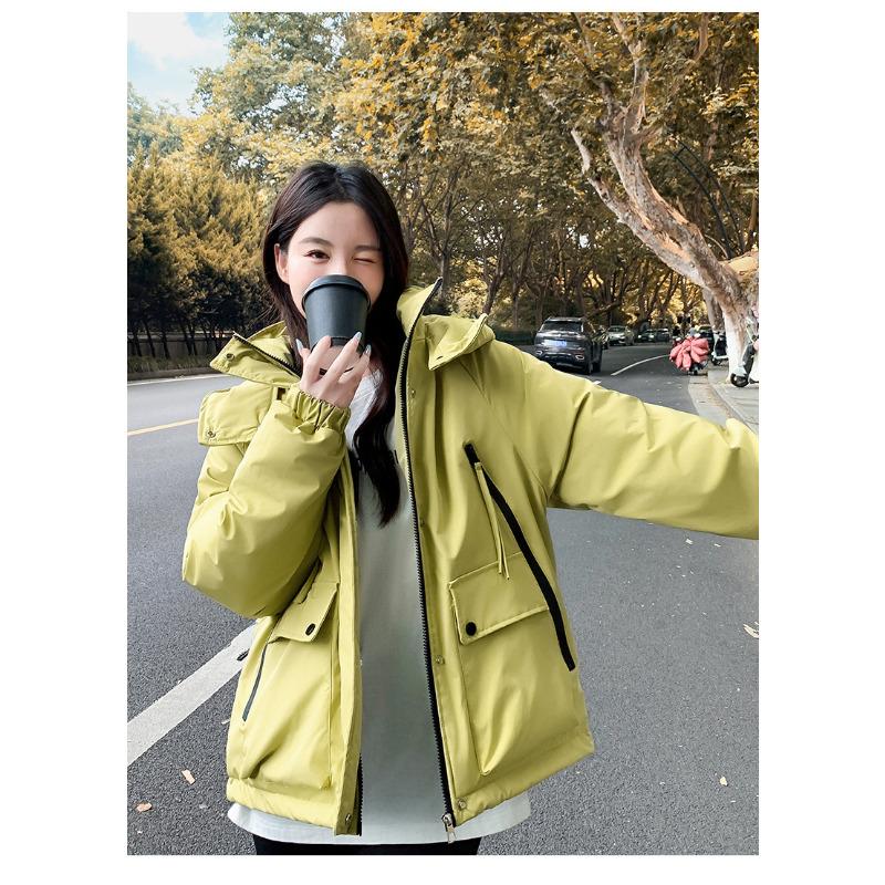 

Зимнее новое бархатное утолщенное средней длины хлопковое пальто-парка с капюшоном Женское хлопковое пальто XXXL зелёный