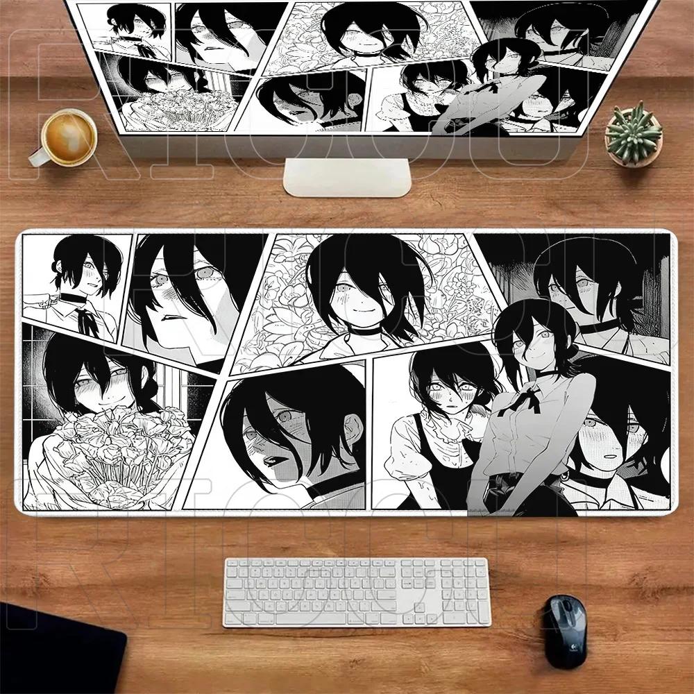 Comic Chainsaw Man XXL Mouse Pad Anime Reze Gamer Makima Gaming Accessories Large Keyboard Desk Mat Computer Keyboa