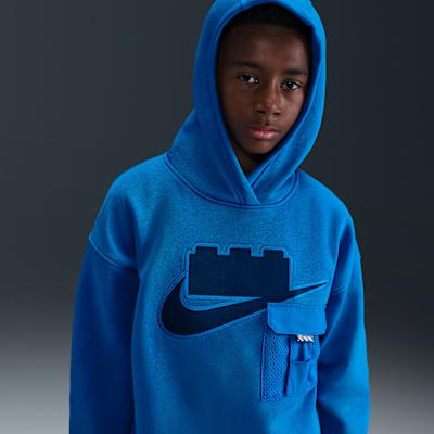Nike x LEGO Sweatshirt Collection Oversize Brand Logo Fleece Lined Hoo