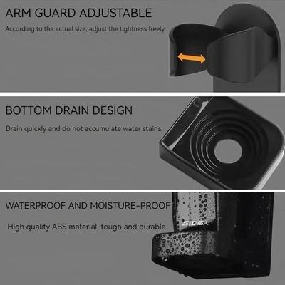 Electric Toothbrush and Razor Holder Wall Mount Storage Bathroom Shelf Self-Adhesive Rack for Men's Grooming Supplies