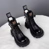 Winter Women's Boots Plush Warm Cotton Shoes Outdoor Waterproof Leather Snow Boots Lace Up Platform Booties Botas Invierno Mujer