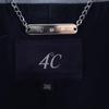 4℃ Angora Blend Stainless Collar Coat 36 Sky Blue Women Used