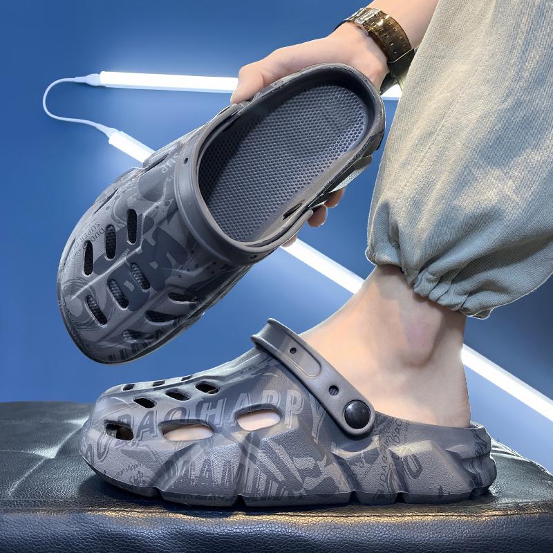 Hole Shoes Men's Sandals Shoes for Men Wear-resistant Indoor and Outdoor Unisex Soft and Comfortable Thick Bottom Non-slip New
