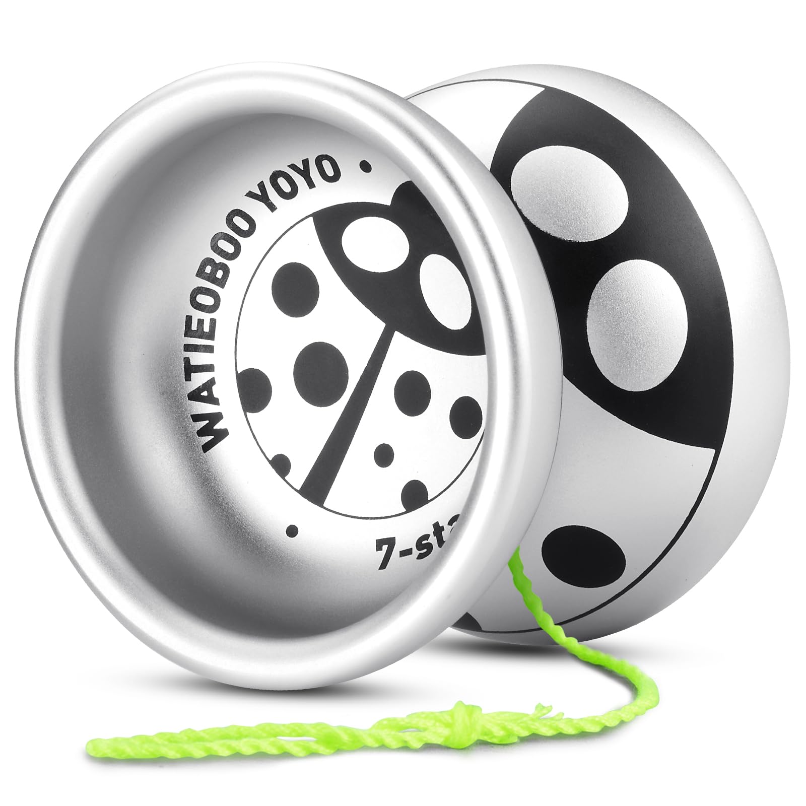 

WATIEOBOO Professional Metal Yo-Yo – Unresponsive Yo-Yo for Kids, Adults & Advanced Players (Seven-Star Ladybug Design)