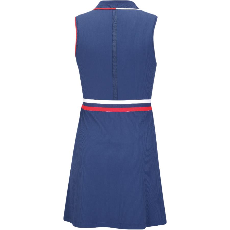 Li Ning Tennis Series Cool And UV Resistant Fabric Jacquard Polo Collar Skirt With Shorts Women skirts Deep-Navy-Blue ASKV280-2
