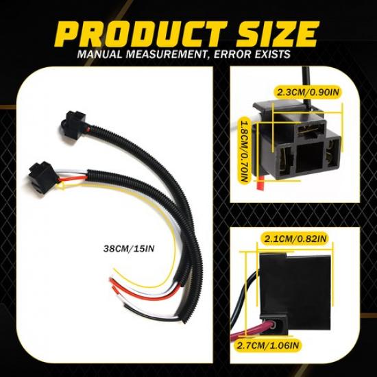 Verlängerungskabel Pigtail Buchse 9003 H4 Zwei-Stecker Scheinwerfer Ersatzstecker EA