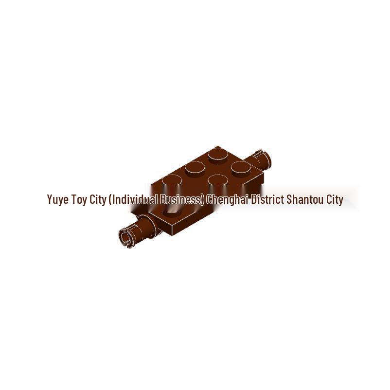 DIY Spare Parts: 2x4 Plate with Axle & Bushing - Educational Building Blocks 500g коричневый